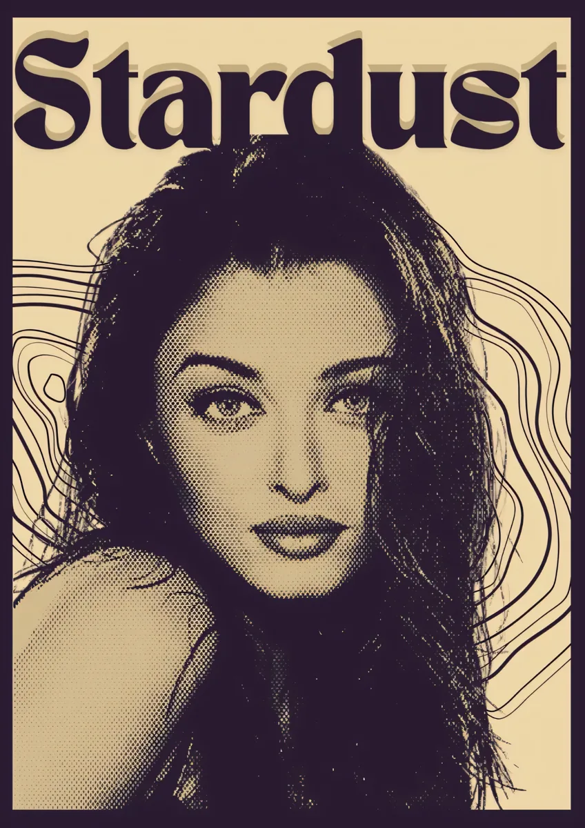 Aishwarya Rai Stardust Halftone Poster