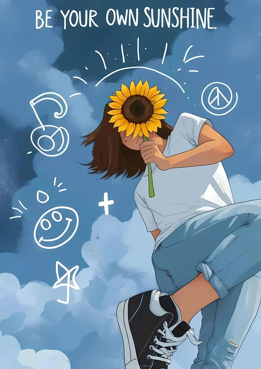 Be Your Own Sunshine Sunflower Poster