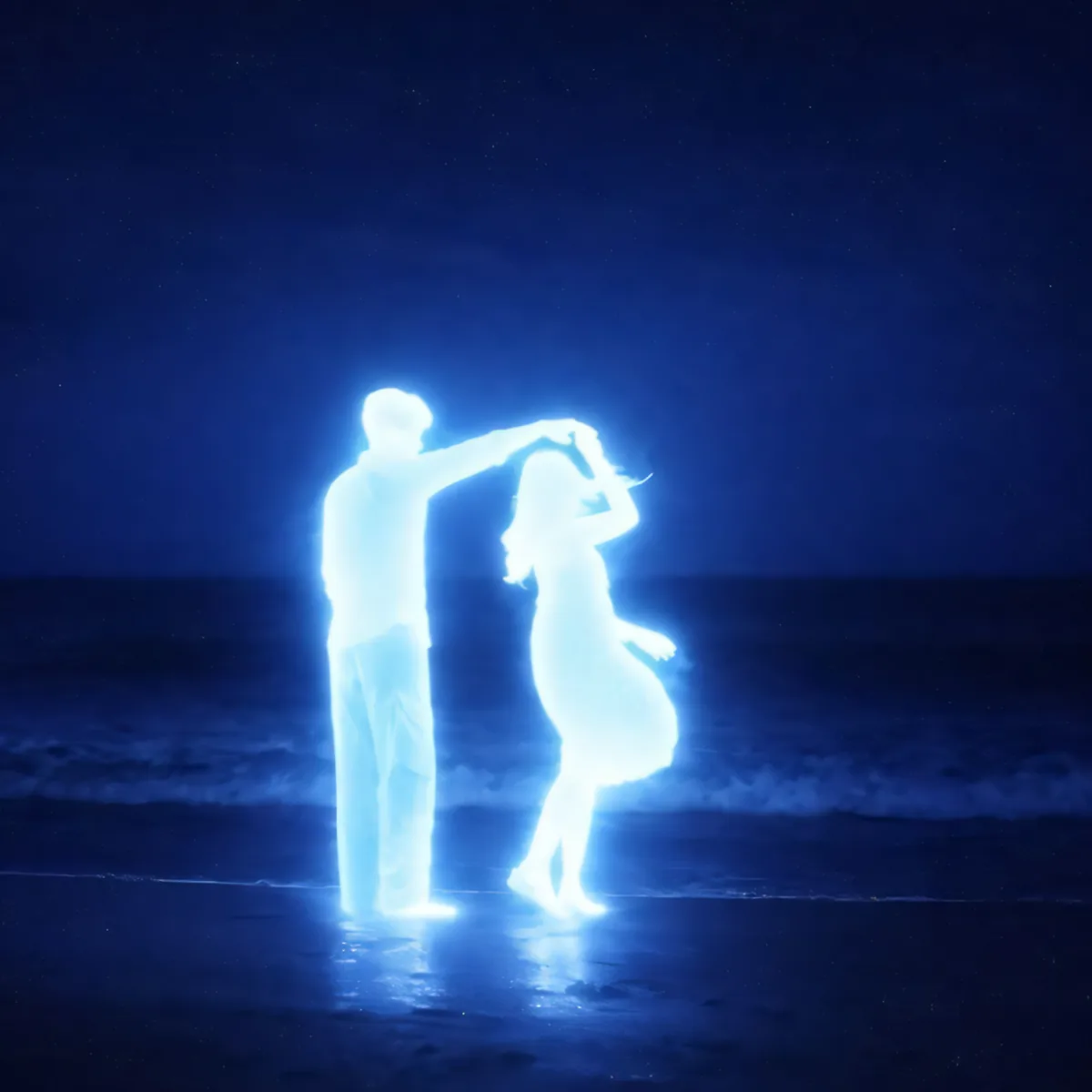 Glowing Couple Dance Poster