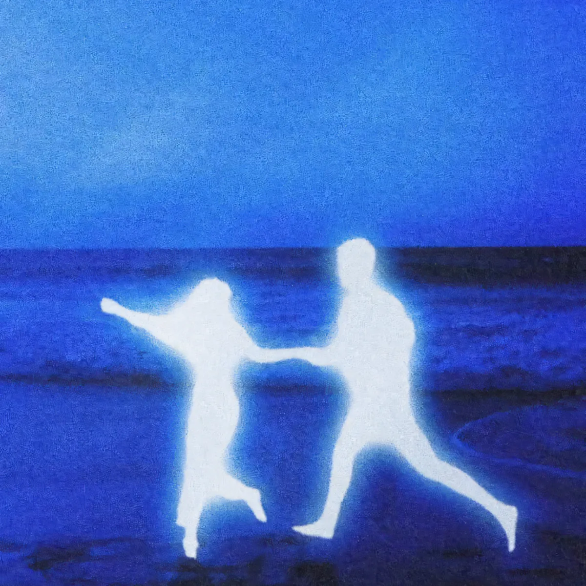 Glowing Couple Sea Poster