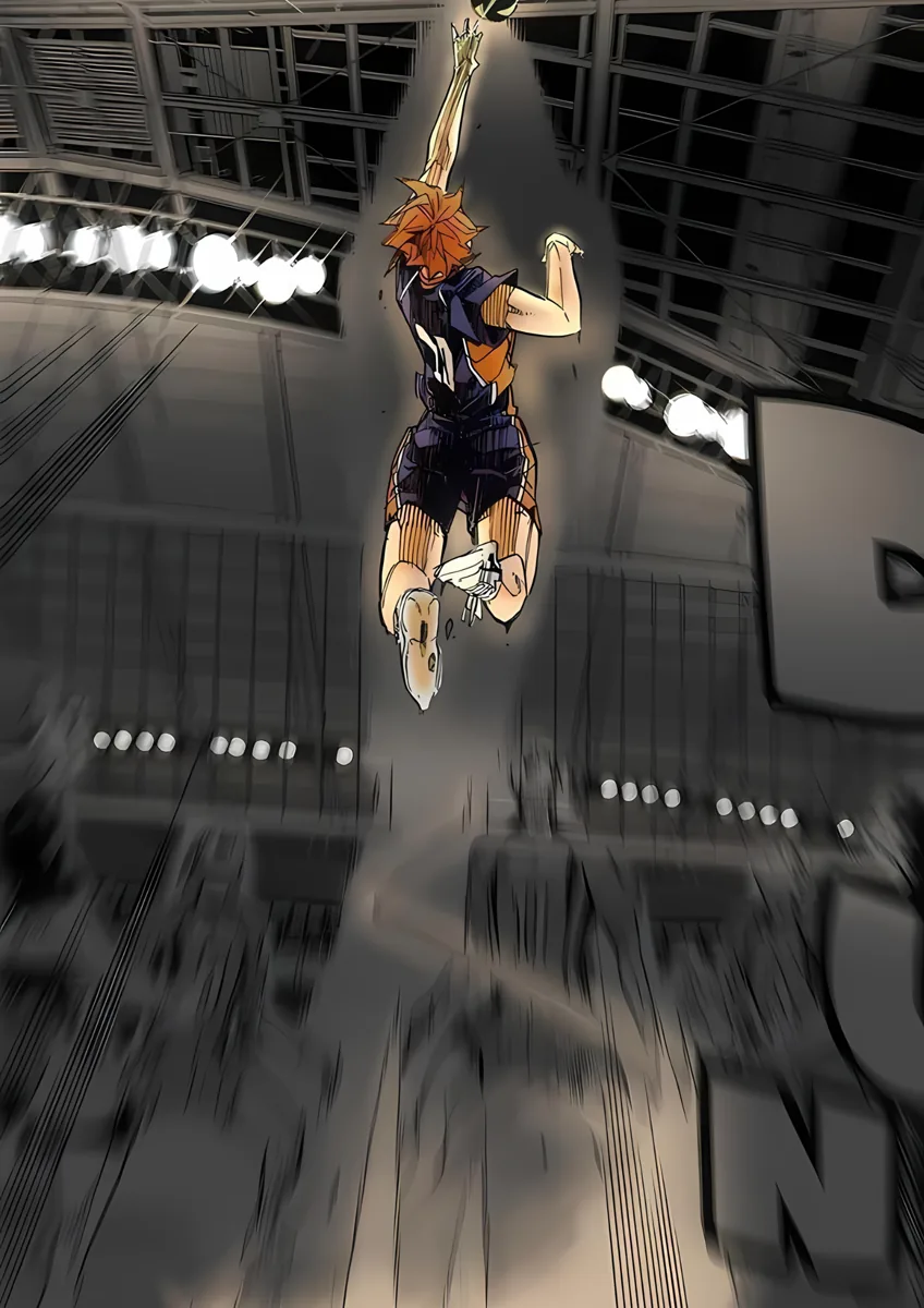 Hinata Shoyo Volleyball Spike Jump Poster