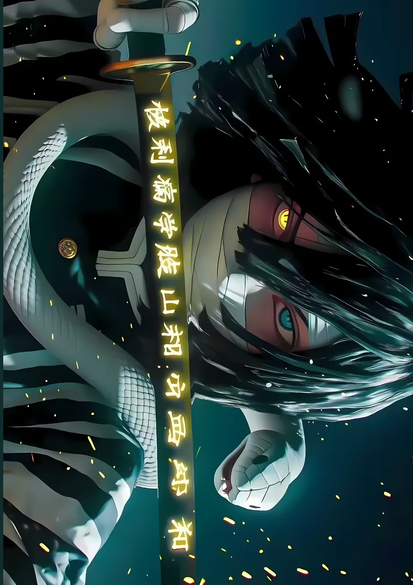 Iguro Obanai Serpent Hashira Katana Poster