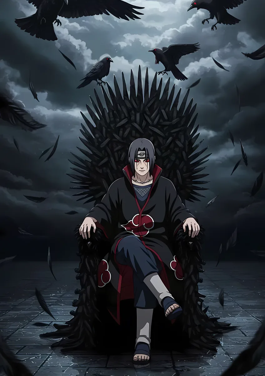 Itachi Uchiha Throne Crows Poster
