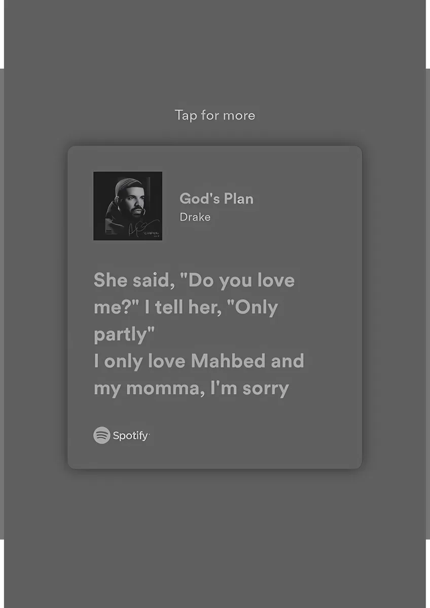 Drake Gods Plan Spotify Poster