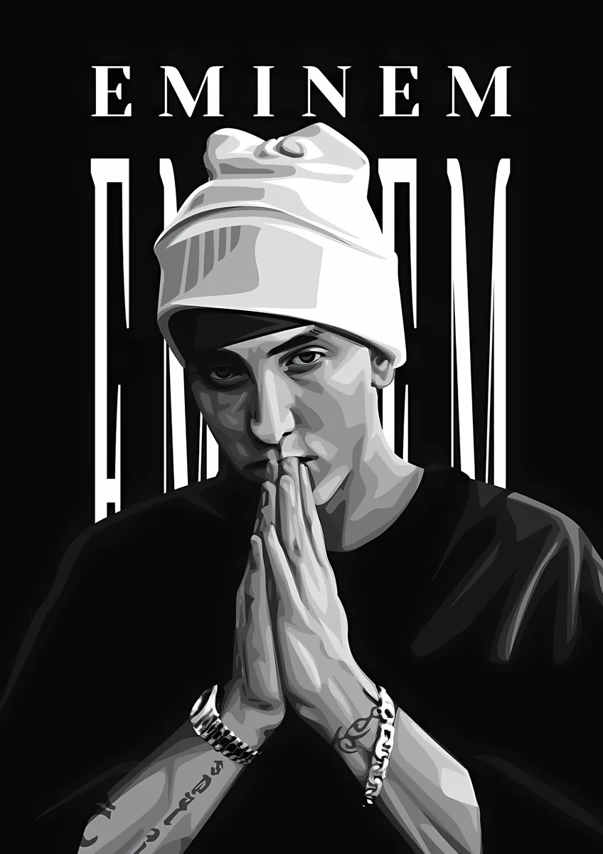 Eminem Beanie Praying Hands Poster