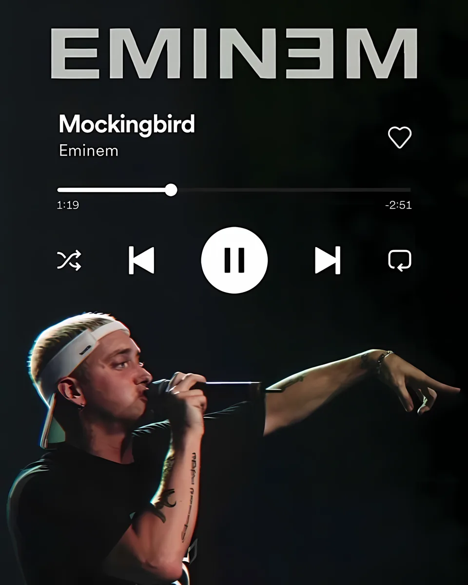Eminem Mockingbird Music Player Poster