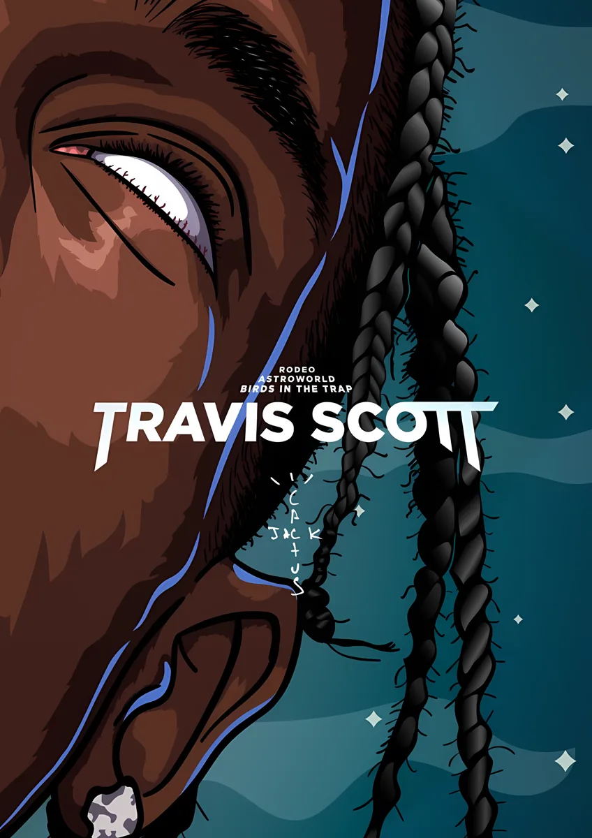Travis Scott Braids Cactus Jack Poster