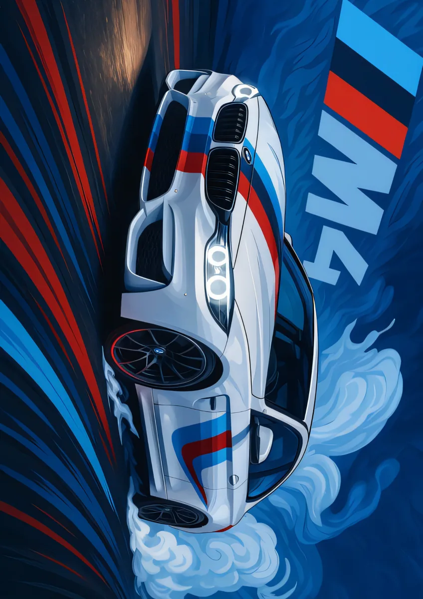Bmw M4 Coupe Drift M Livery Poster