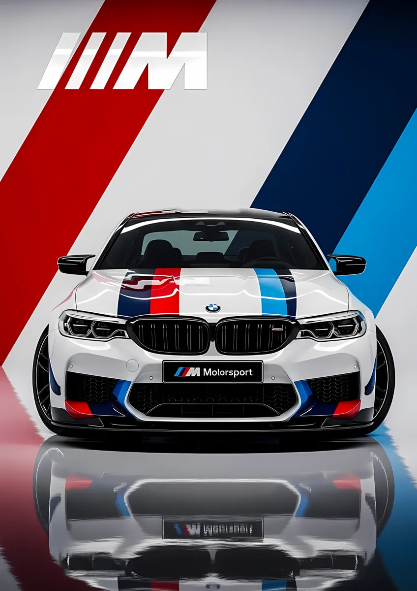 Bmw M4 Coupe M Livery Stripes Poster