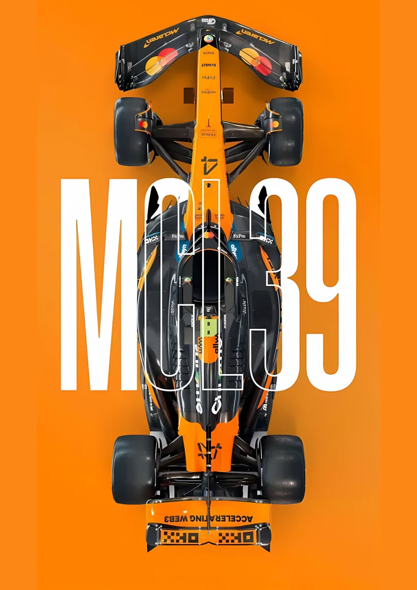 Lando Norris 4 Mclaren Mcl38 Top View Poster