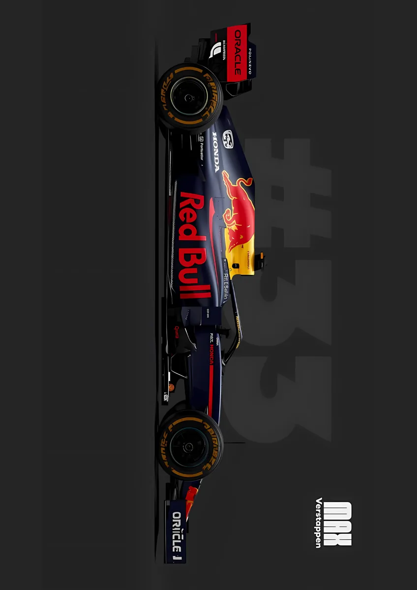 Max Verstappen Red Bull 33 Side Poster