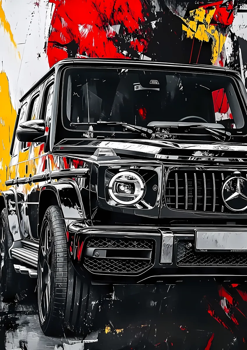 Mercedes G Wagon Black Artistic Poster