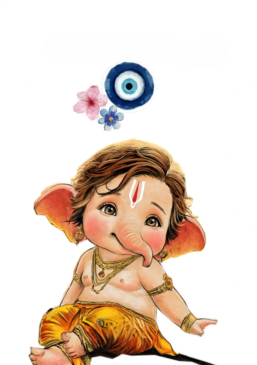 Cute Bal Ganesha Poster