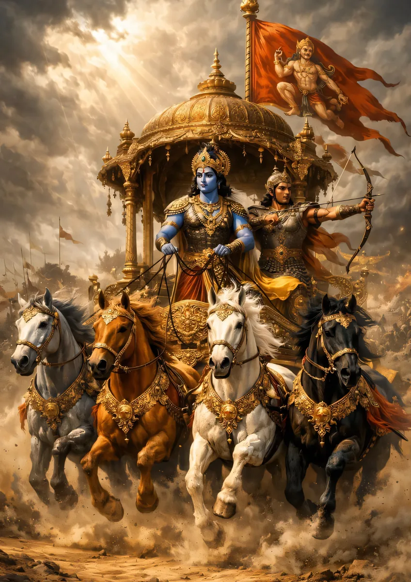 Mahabharata Chariot Poster
