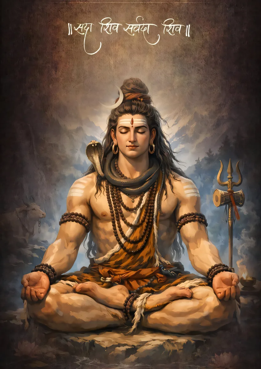 Meditating Shiva Sarvada Poster
