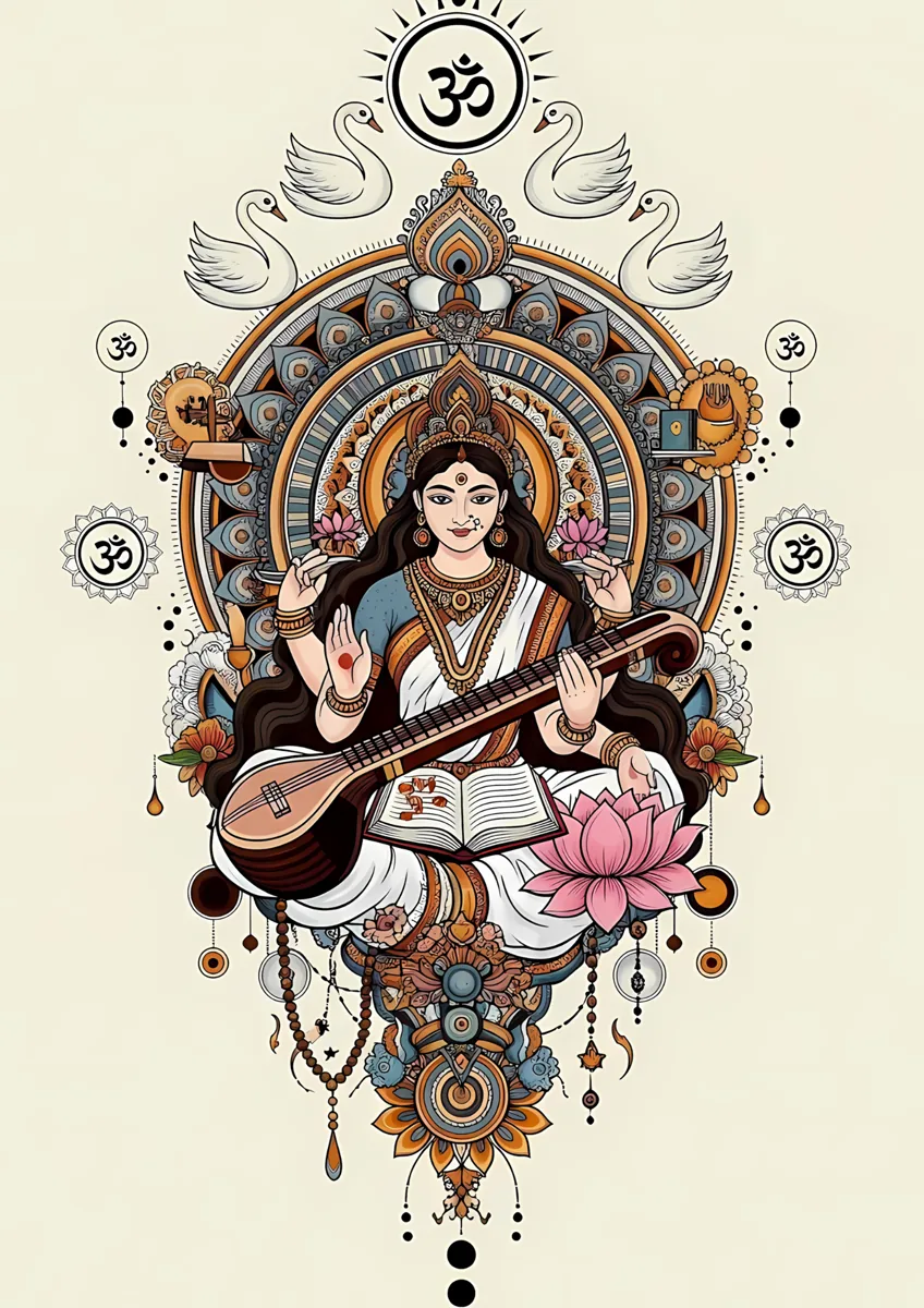 Saraswati Veena Poster