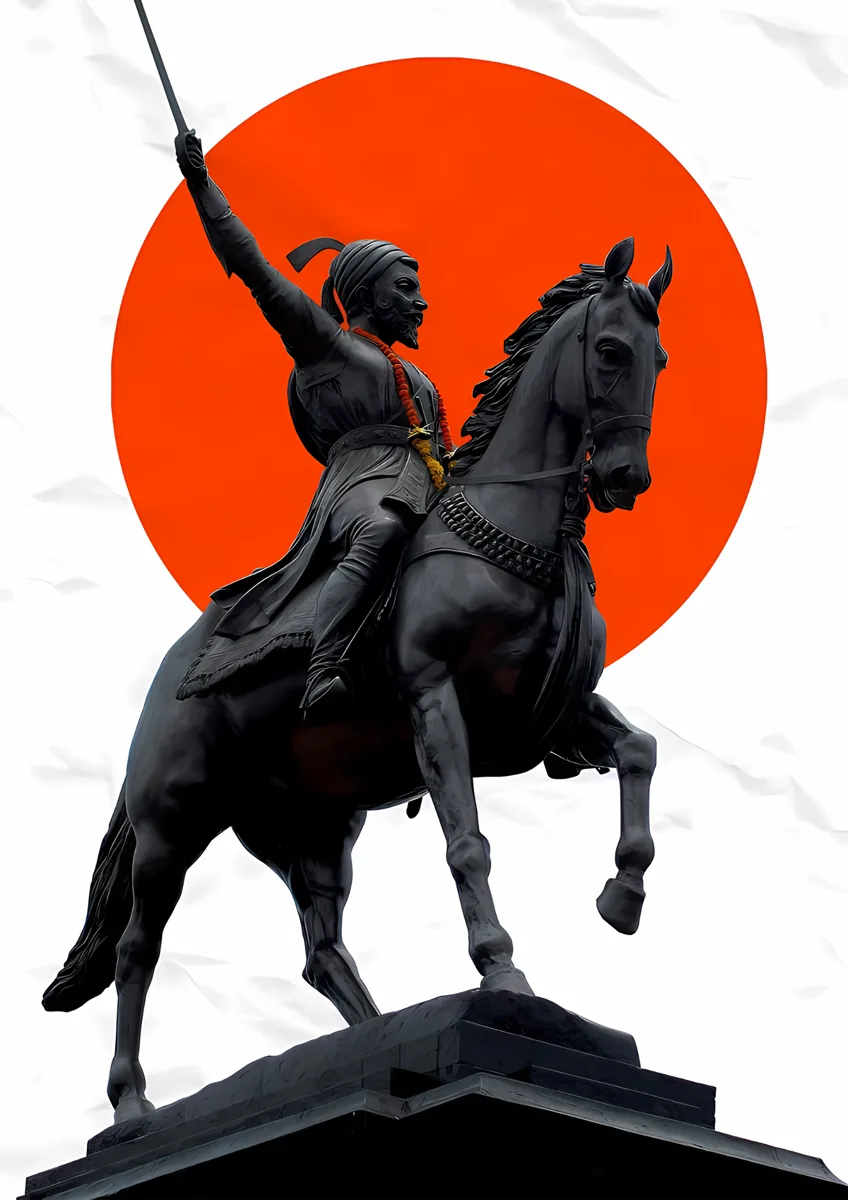 Shivaji Horse Statue Poster