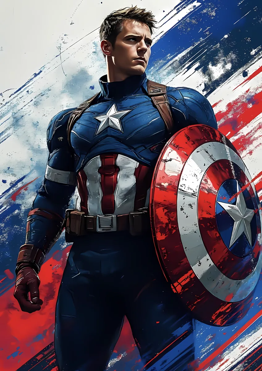 Captain America Vibranium Shield Poster
