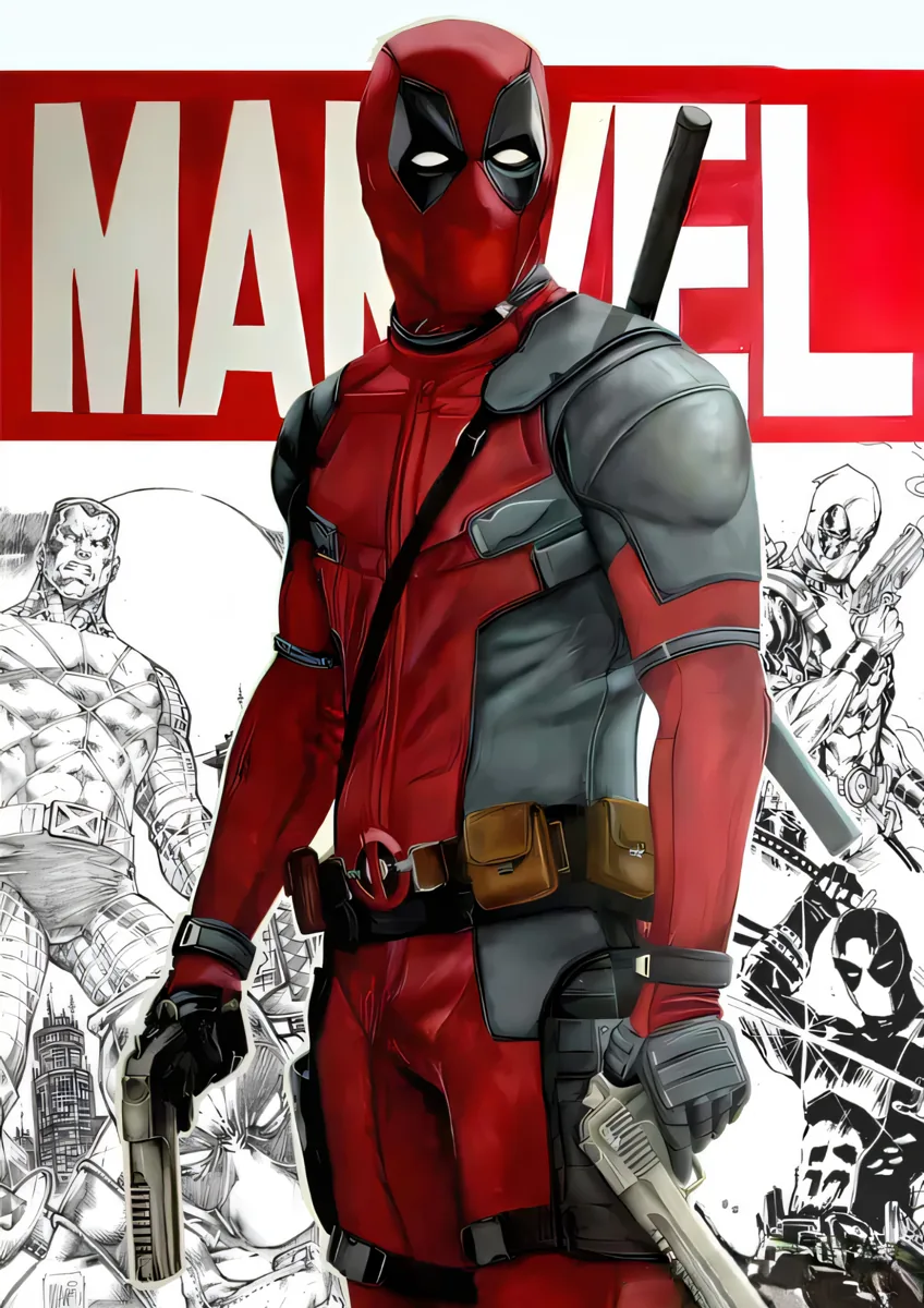 Deadpool Funny Chibi Poster