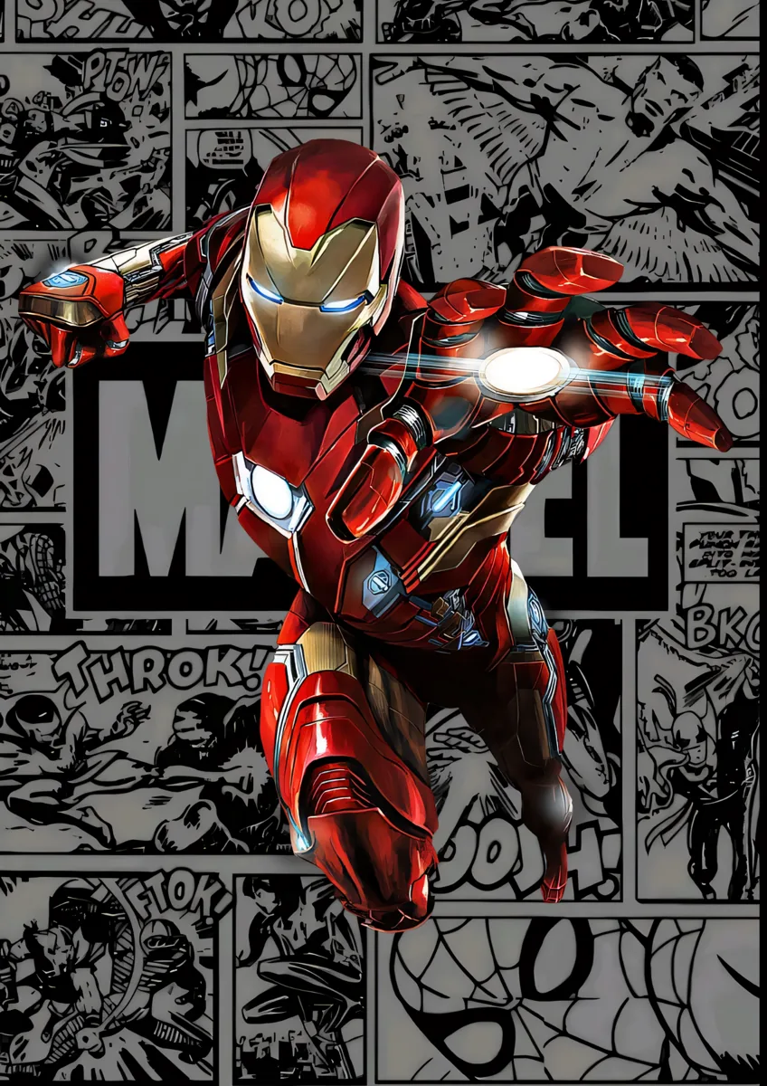 Iron Man Tony Stark Suit Up Poster