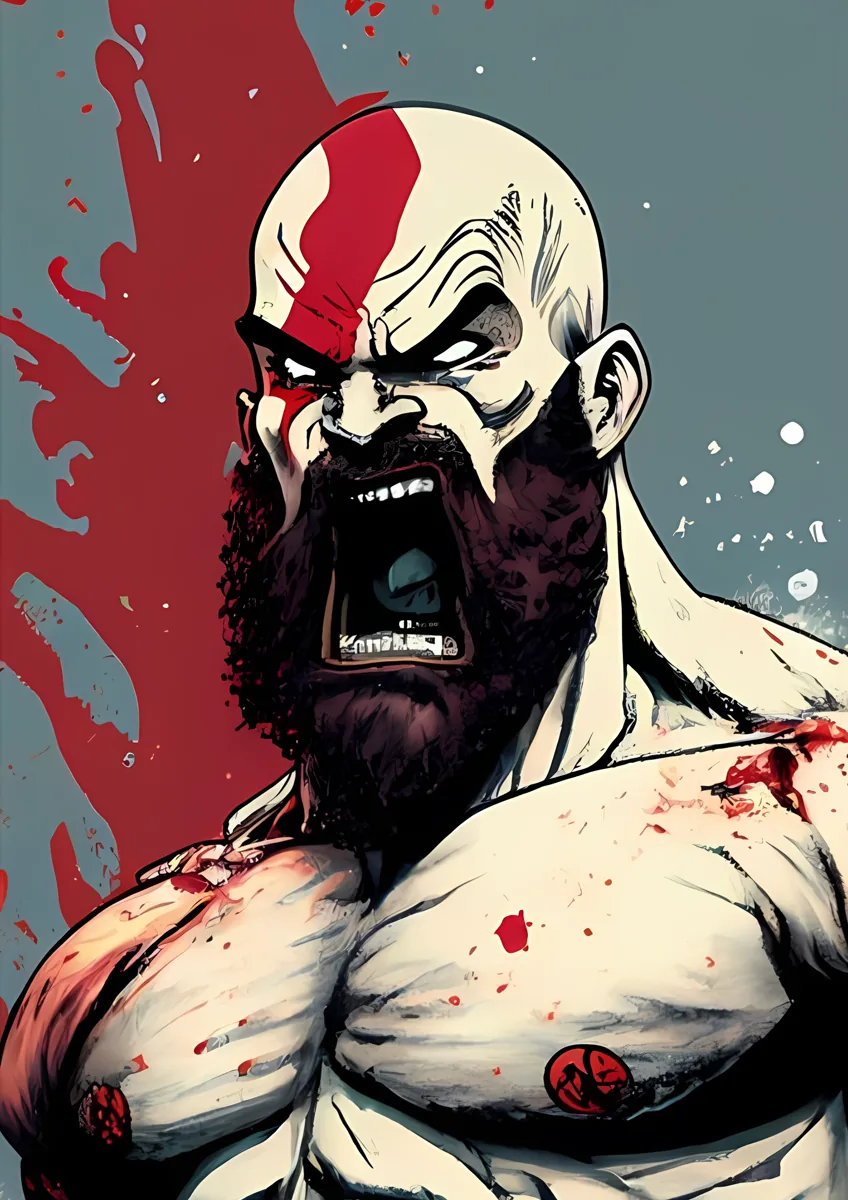 Kratos Blade Of Chaos Poster