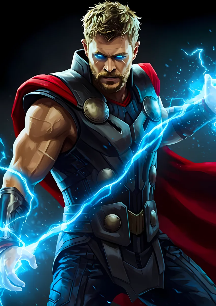 Thor God Of Thunder Lightning Poster