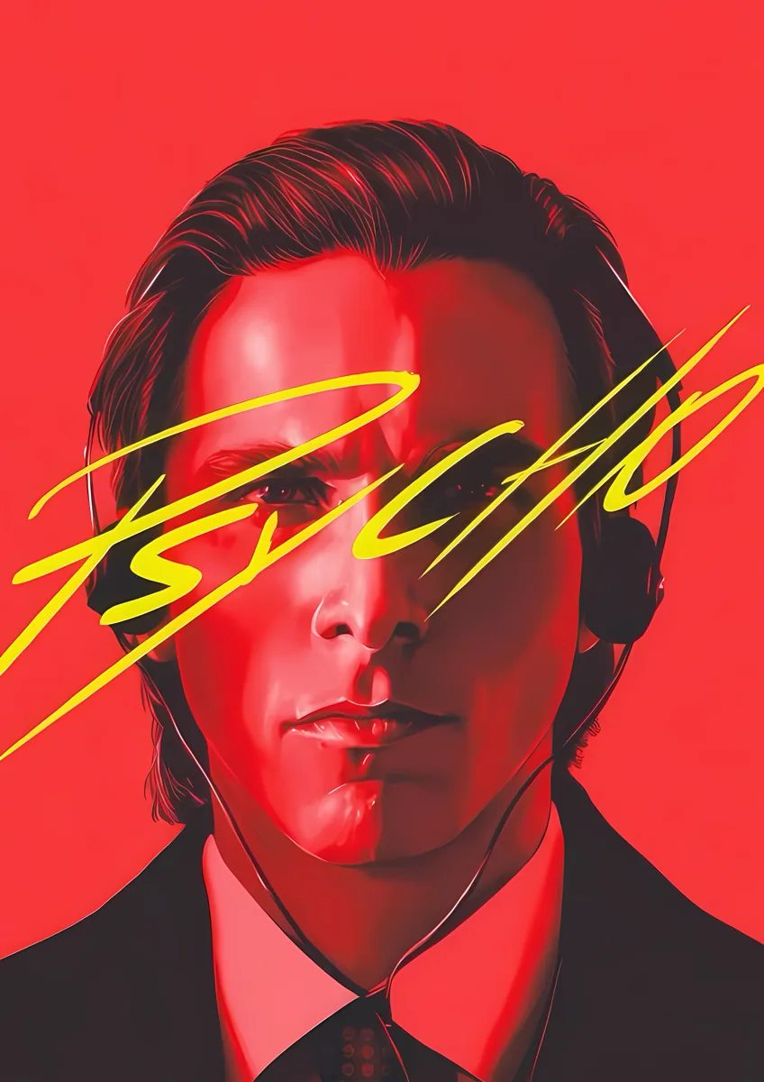 American Psycho Headphones Poster