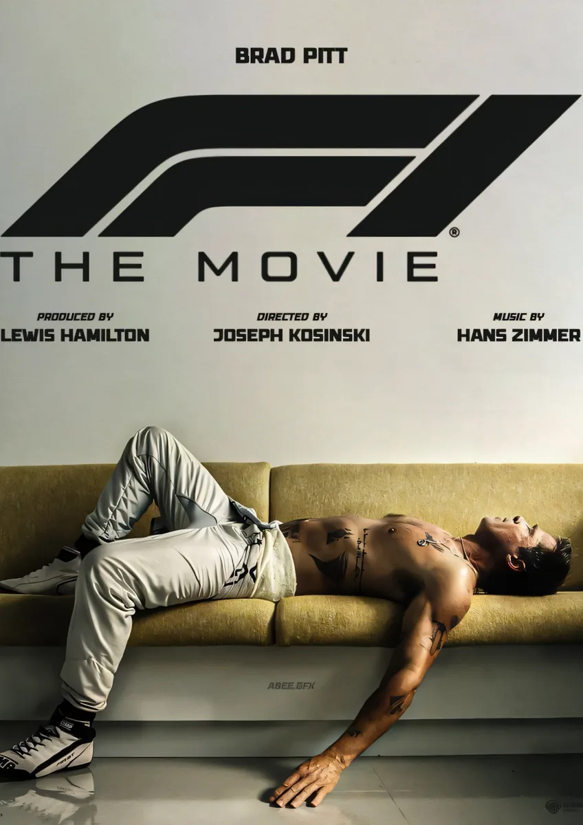 F1 Brad Pitt Poster