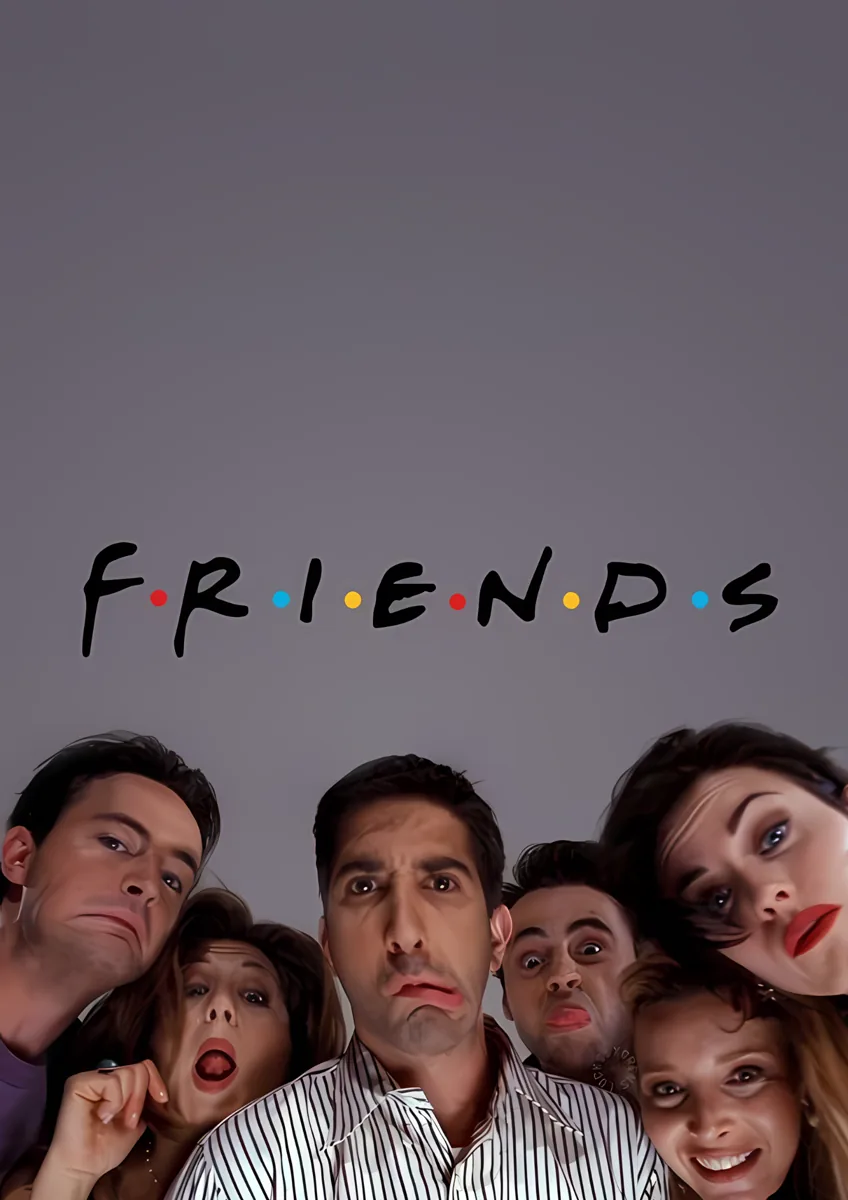 Friends Looking Down Poster
