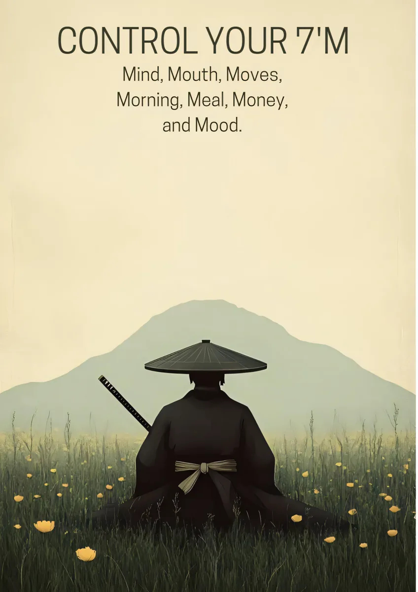 Control Your 7m Samurai Mindset Poster