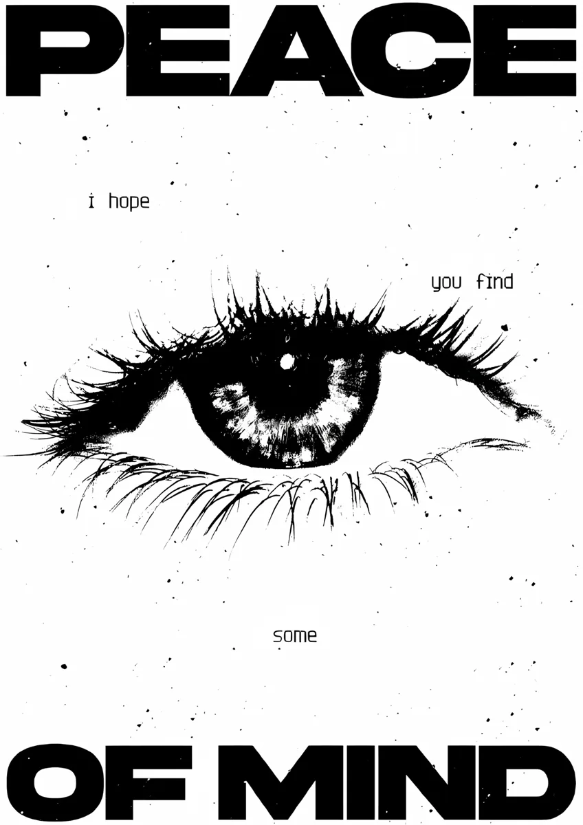 Peace Of Mind Realistic Eye Poster