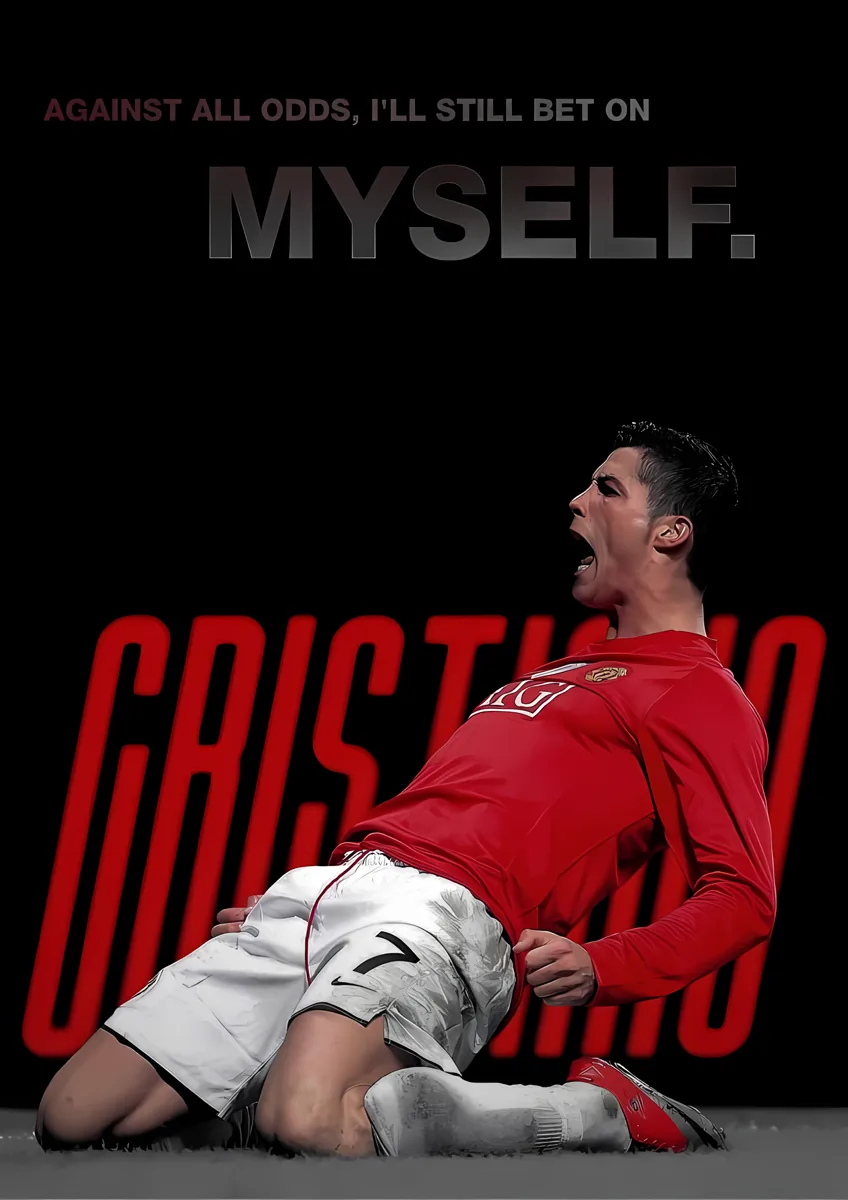 Cristiano Ronaldo Against All Odds Knee Slide Poster