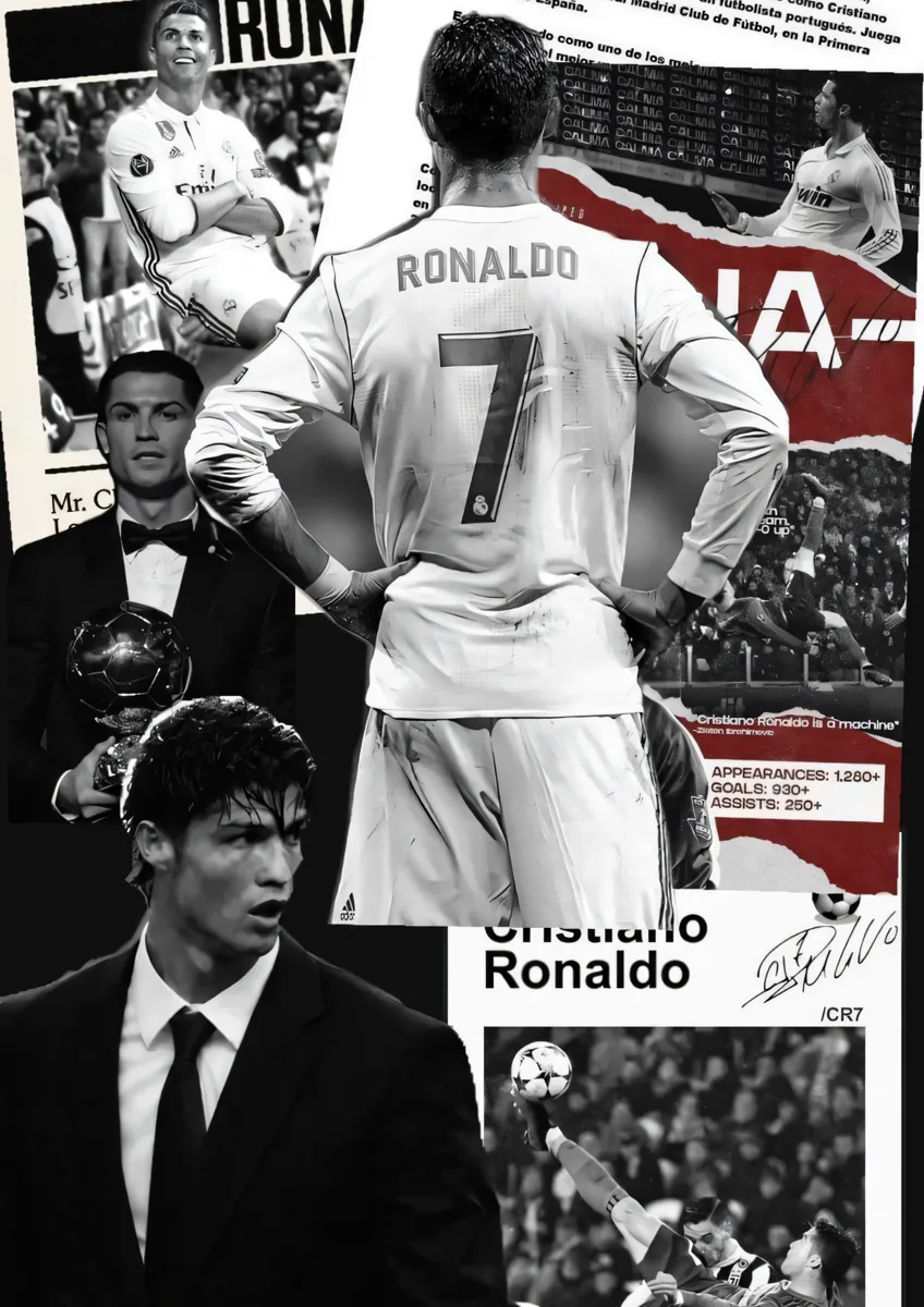 Cristiano Ronaldo Cr7 Legacy Photo Collage Poster