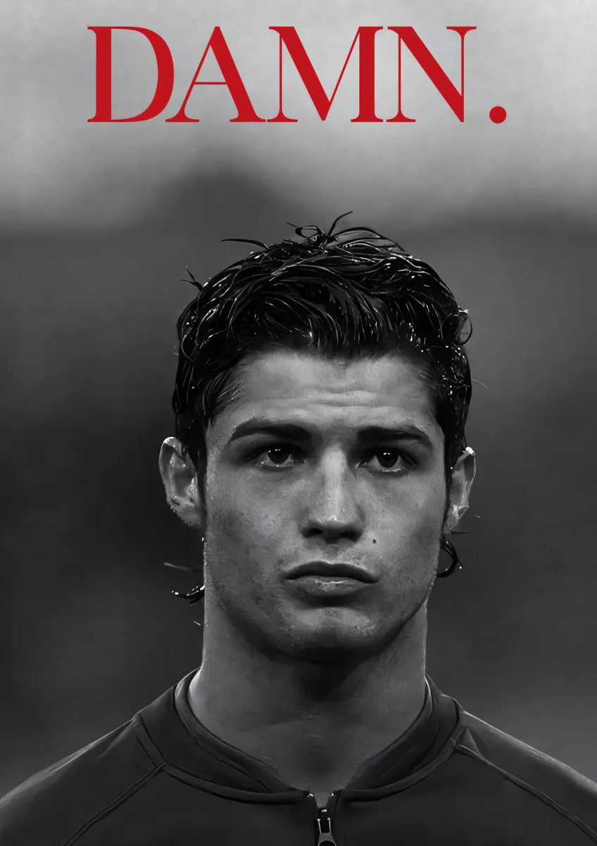 Cristiano Ronaldo Damn Portrait Poster