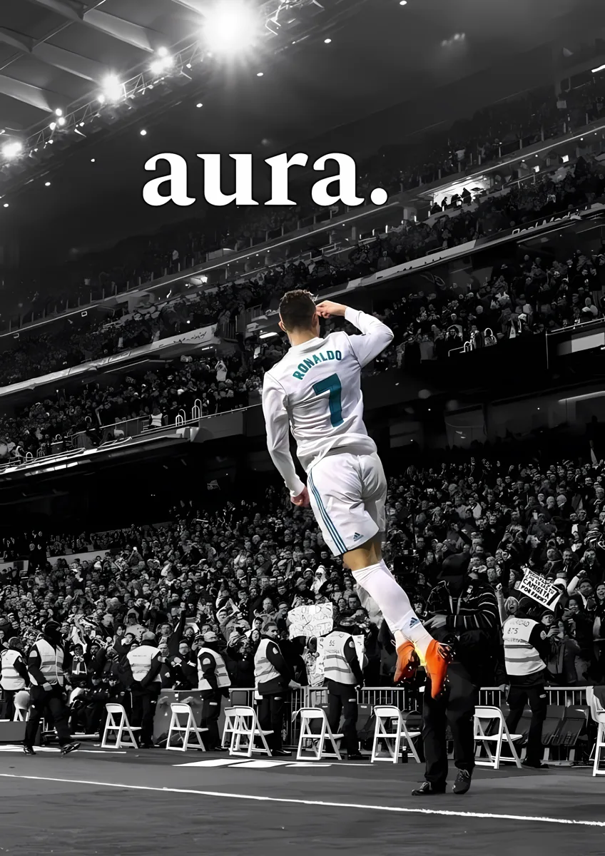 Cristiano Ronaldo Siuuu Aura Stadium Poster