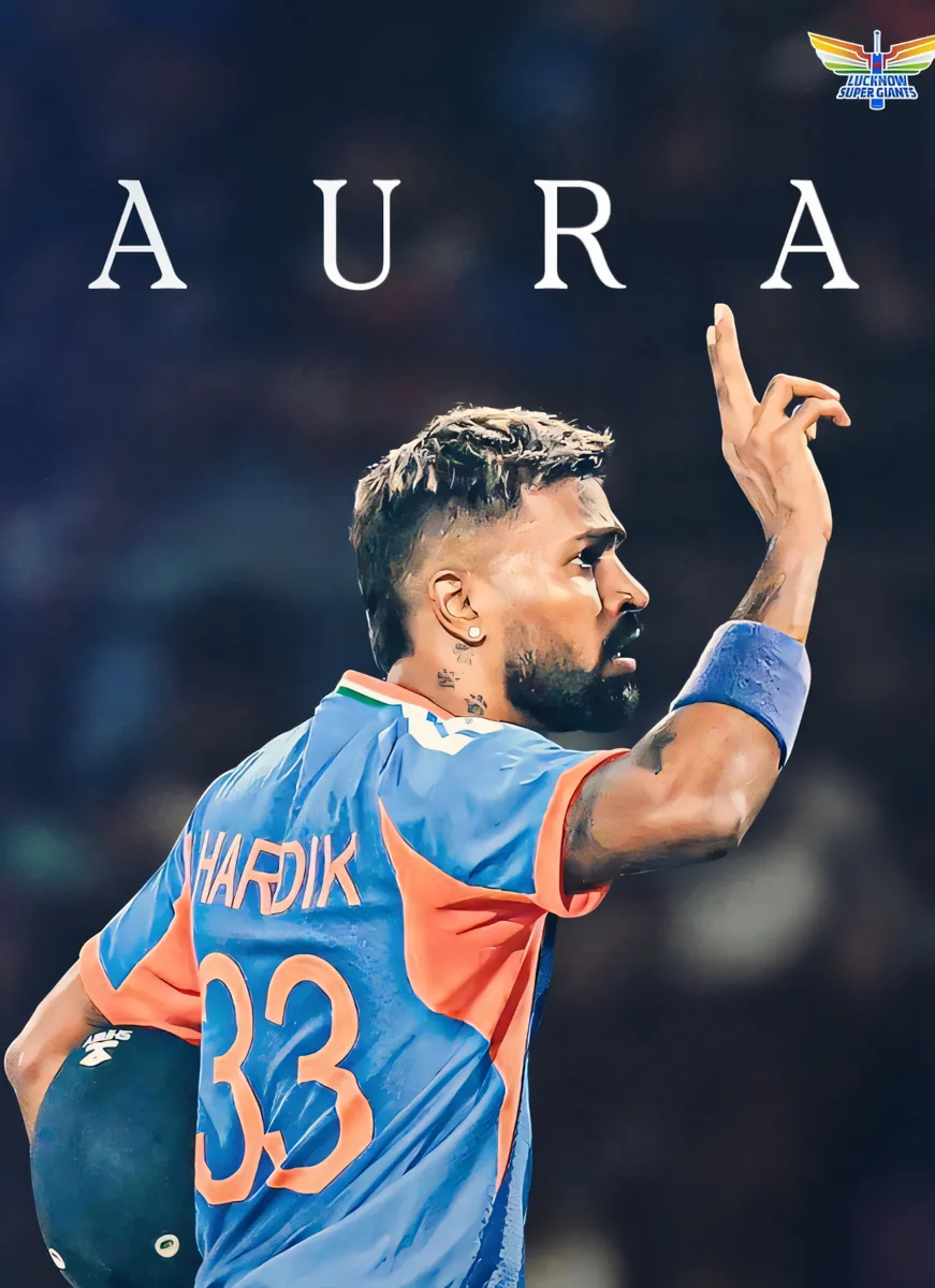 Hardik Pandya Aura Lucknow Super Giants Poster