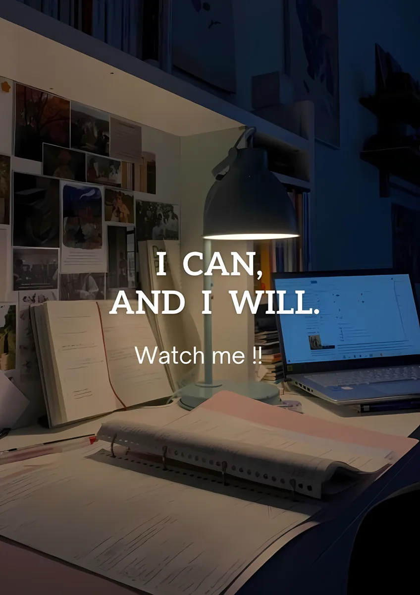 I Can And I Will Cozy Study Desk Lamp Poster