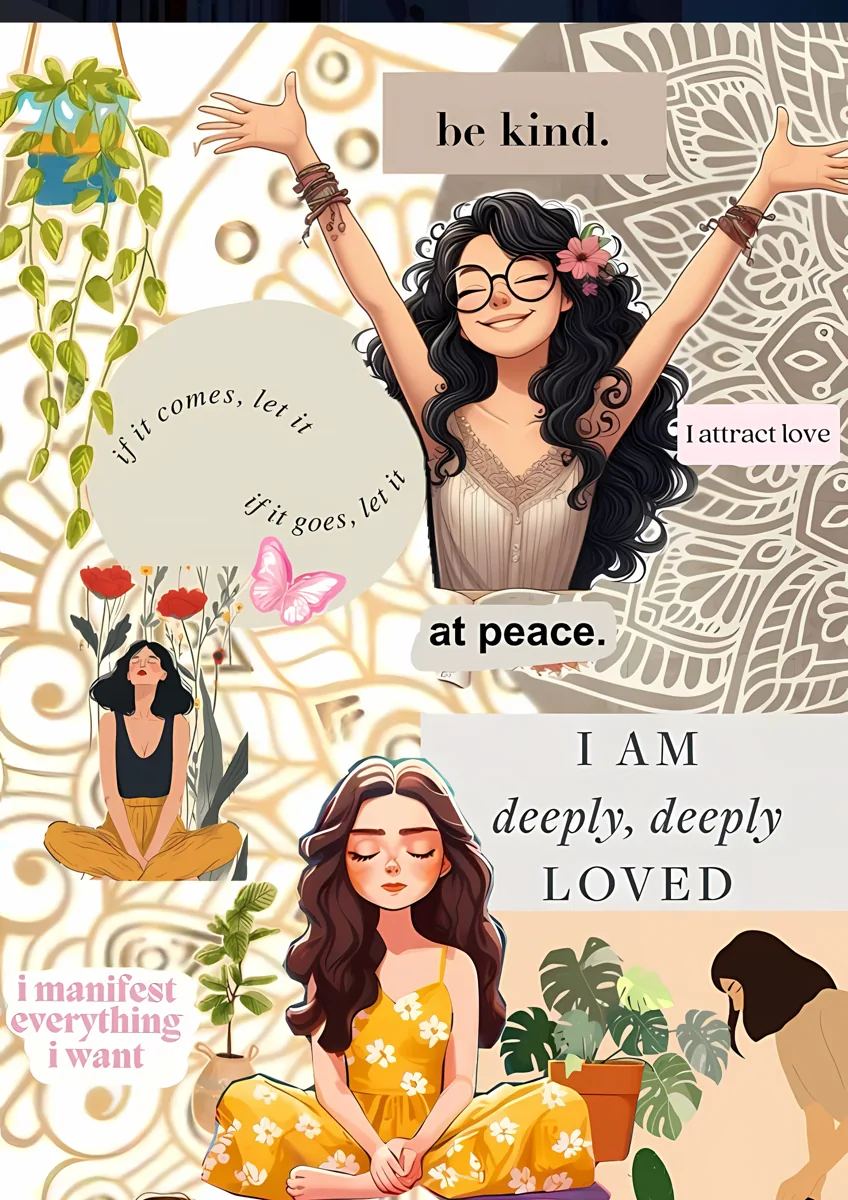 Meditation Peace And Self Love Affirmations Poster