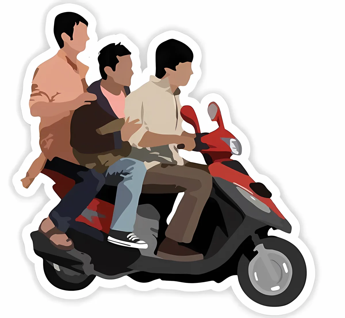 3 Idiots Scooter STICKER