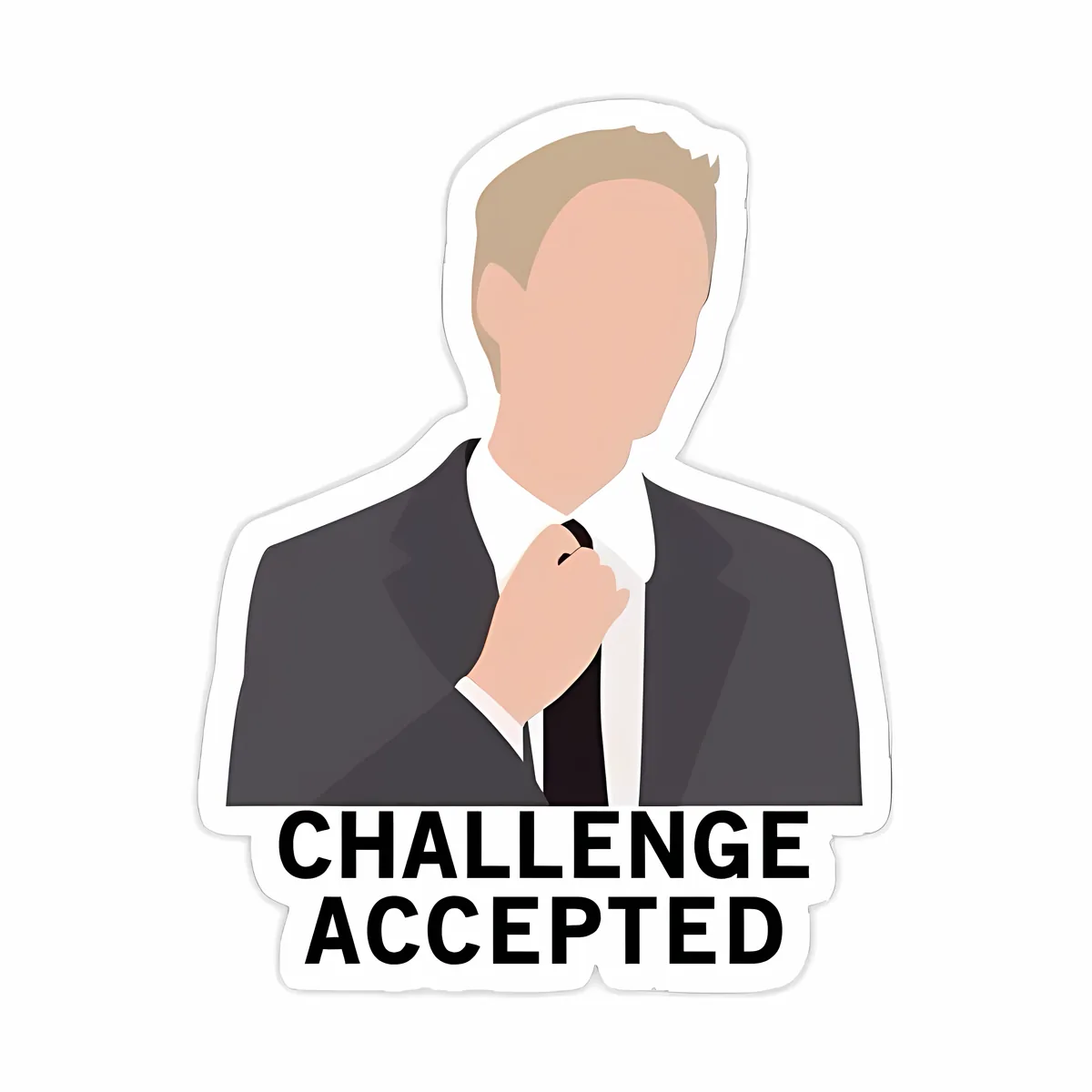 Barney Stinson Challenge Accepted Sticker