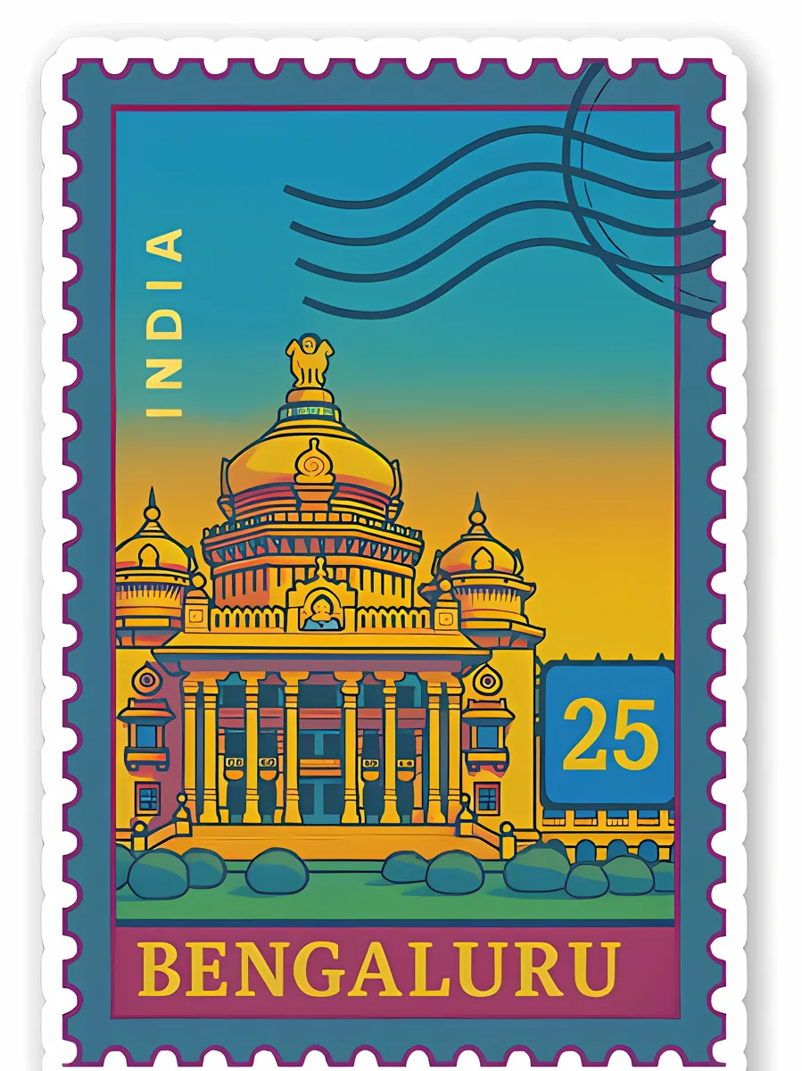 Bengaluru India Stamp Sticker