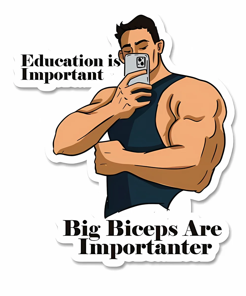Big Biceps Are Importanter Sticker